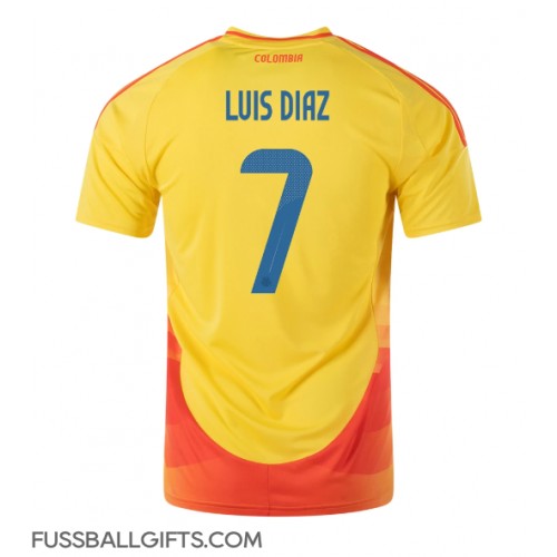 Kolumbien Luis Diaz #7 Fußballbekleidung Heimtrikot Copa America 2024 Kurzarm